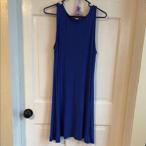 Elegant Blue Sleeveless Dress